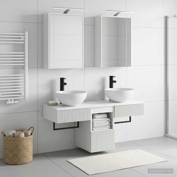 Fürdőszobai Szekrény Szett 5 pcs Fehér 43 x 16 x 62,5 cm