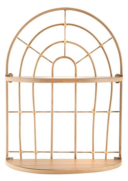 Fali polc, félkör alakú, rattan - CAGE