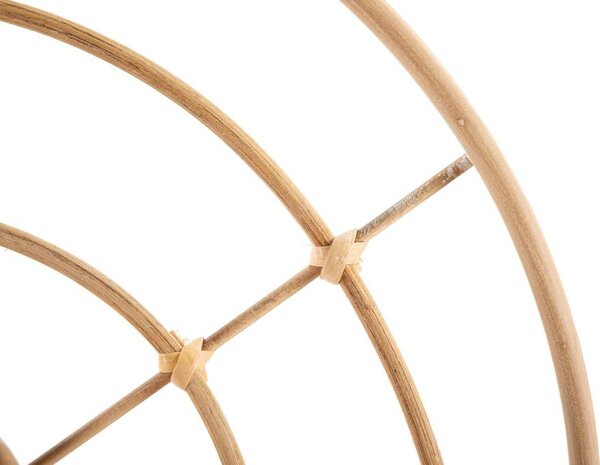 Fali polc, félkör alakú, rattan - CAGE
