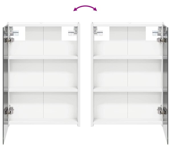 Fürdőszobai Szekrény Szett 4 pcs Fehér 43 x 11,5 x 60,5 cm