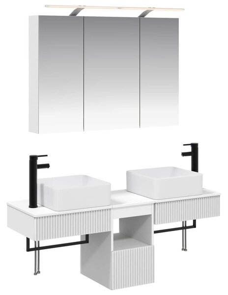 Fürdőszobai Szekrény Szett 4 pcs Fehér 100 x 14,5 x 70 cm