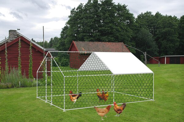 KONDELA Fedett kifutó állatoknak, ezüst, 3x4 m, INKOKY TYP 3