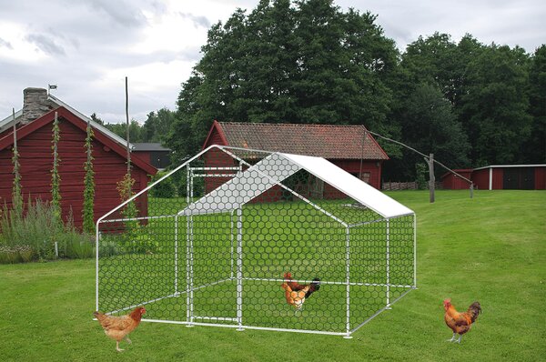 KONDELA Fedett kifutó állatoknak, ezüst, 3x4 m, INKOKY TYP 3