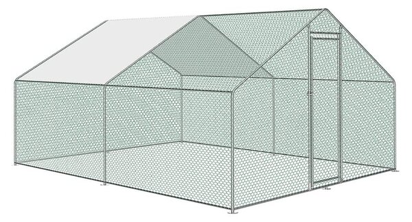 KONDELA Fedett kifutó állatoknak, ezüst, 3x4 m, INKOKY TYP 3