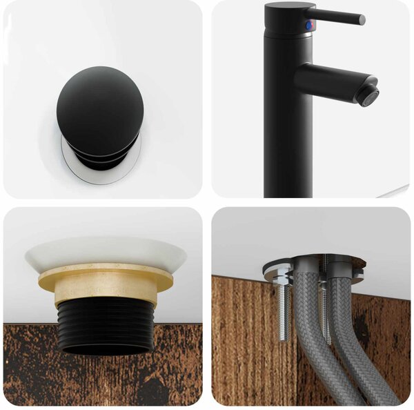 Fürdőszobai Szekrény Szett 5 pcs Antik Fa 53 x 15,5 x 70 cm