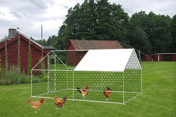 KONDELA Fedett kifutó állatoknak, ezüst, 3x4 m, INKOKY TYP 3