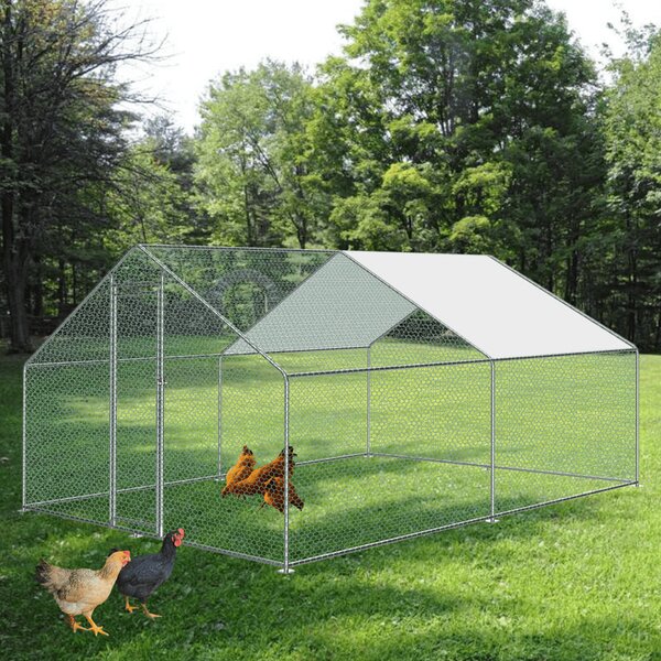 KONDELA Fedett kifutó állatoknak, ezüst, 3x4 m, INKOKY TYP 3