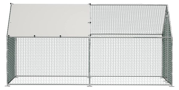 KONDELA Fedett kifutó állatoknak, ezüst, 3x4 m, INKOKY TYP 3