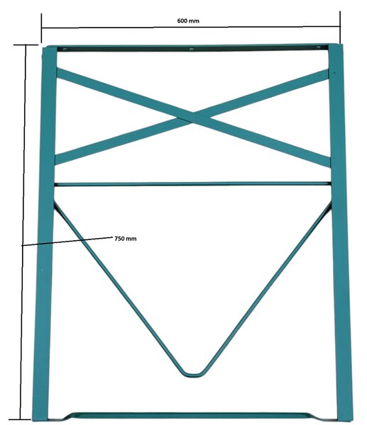 XL Premium sörasztal pótláb – 75 × 60 cm