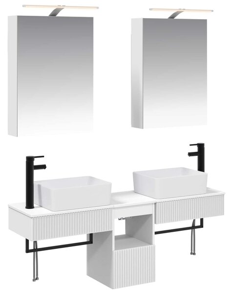 Fürdőszobai Szekrény Szett 5 pcs Fehér 50 x 14,5 x 70 cm