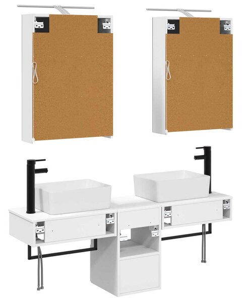 Fürdőszobai Szekrény Szett 5 pcs Fehér 50 x 14,5 x 70 cm