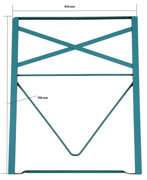 Premium sörasztal pótláb – 75 × 47 cm