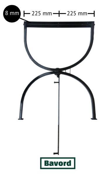 DE LUX I/II sörasztal pótláb – 75,5 × 56 cm