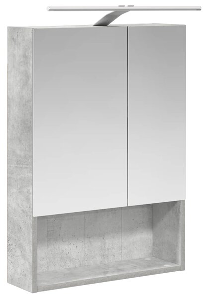 Fürdőszobai Szekrény Szett 5 pcs Betonszürke Szerelt Fa