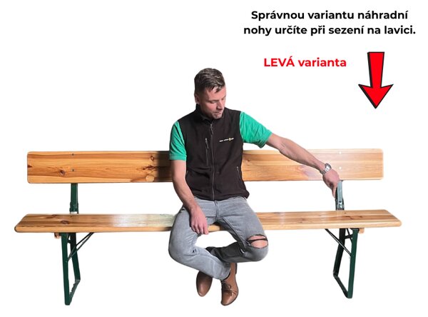 Premium háttámlás sörpad pótláb – 45 × 36 cm oldal Jobb
