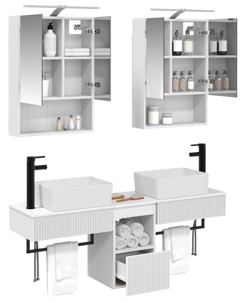 Fürdőszobai Szekrény Szett 5 pcs Fehér 50 x 14,5 x 70 cm