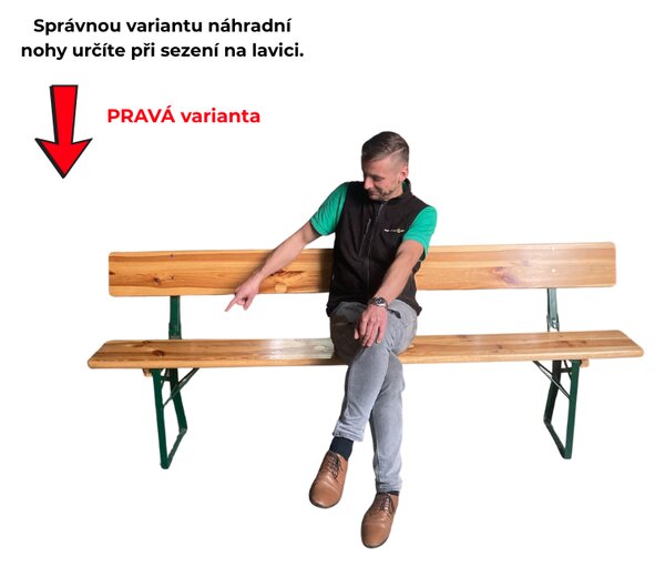 Premium háttámlás sörpad pótláb – 45 × 36 cm oldal Jobb