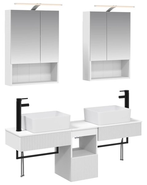 Fürdőszobai Szekrény Szett 5 pcs Fehér 50 x 14,5 x 70 cm