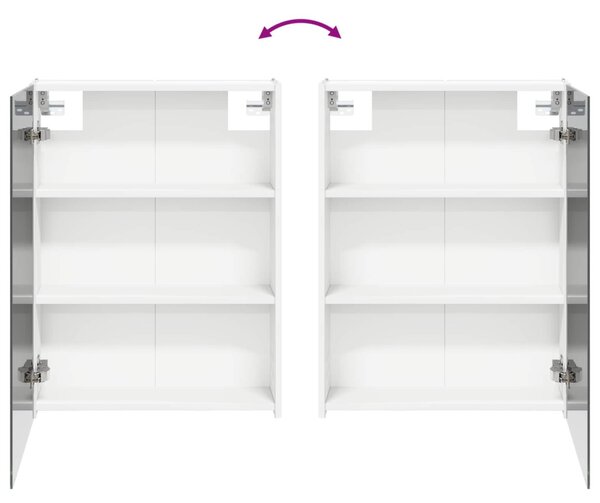 Fürdőszobai Szekrény Szett 5 pcs Fehér 53 x 15,5 x 70 cm