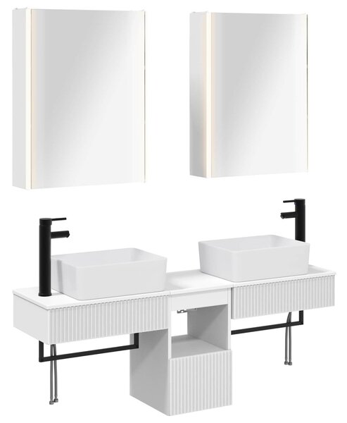 Fürdőszobai Szekrény Szett 5 pcs Fehér 53 x 15,5 x 70 cm