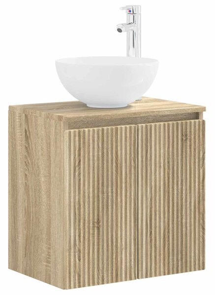 Fürdőszobai Szekrény Szett 4 pcs Sonoma Tölgy