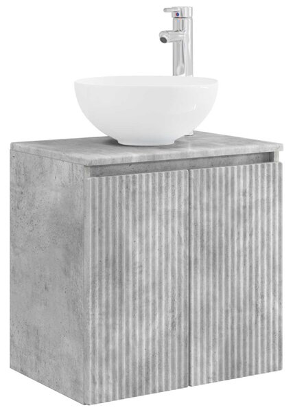 Fürdőszobai Szekrény Szett 4 pcs Betonszürke