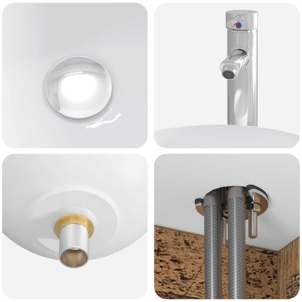 Fürdőszobai Szekrény Szett 5 pcs Antik Fa 53 x 15,5 x 70 cm