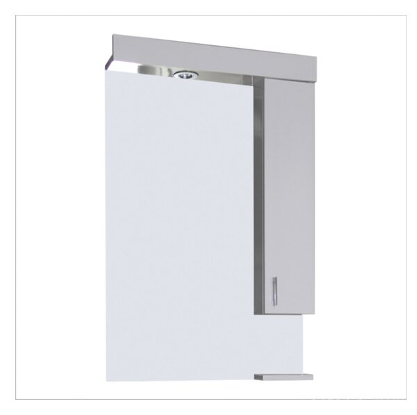 Viva STYLE Tükrös fürdőszobai szekrény LED világítással - JOBBOS szekrénnyel - 65 x 97 x 17 cm