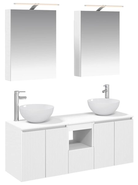 Fürdőszobai Szekrény Szett 5 pcs Fehér 50 x 14,5 x 70 cm