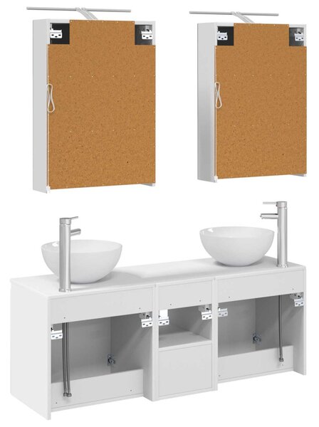 Fürdőszobai Szekrény Szett 5 pcs Fehér 50 x 14,5 x 70 cm