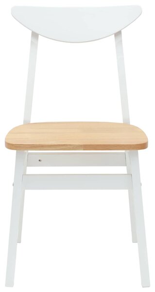 Étkező Székek 2 pcs Fehér 42 x 47.5 x 81 cm Tömör Gumi Fa