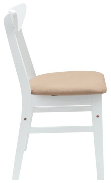 Étkező Székek 2 pcs Fehér 42 x 47.5 x 81 cm Tömör Gumi Fa