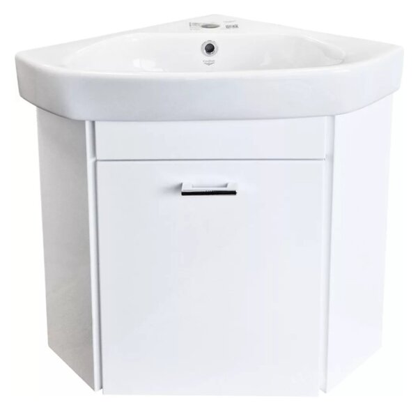 CeraStyle ARDA - SAROKBA építhető - porcelán mosdókagyló - 46 x 46 cm
