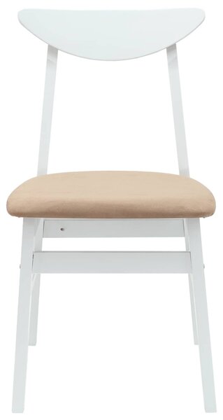 Étkező Székek 2 pcs Fehér 42 x 47.5 x 81 cm Tömör Gumi Fa