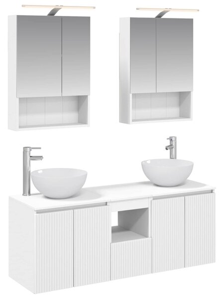 Fürdőszobai Szekrény Szett 5 pcs Fehér 50 x 14,5 x 70 cm