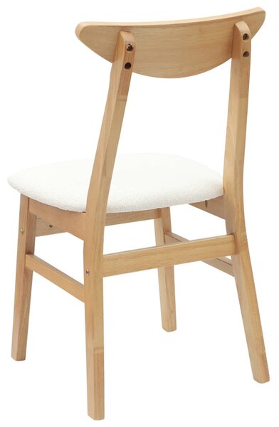 Étkező Székek 2 pcs Természetes 42 x 47.5 x 81 cm Tömör Gumi Fa