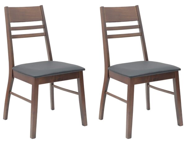 Étkező Székek 2 pcs Világos Barna 43 x 54 x 89 cm Tömör Gumi Fa