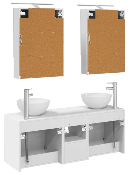 Fürdőszobai Szekrény Szett 5 pcs Fehér 50 x 14,5 x 70 cm