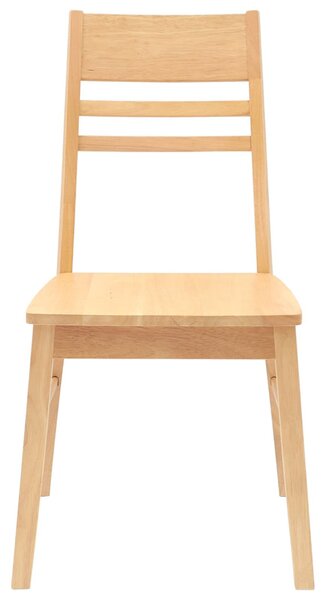 Étkező Székek 2 pcs Természetes 43 x 54 x 89 cm Tömör Gumi Fa