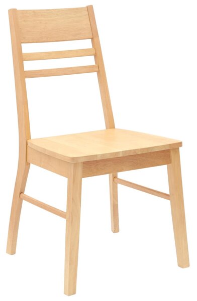Étkező Székek 2 pcs Természetes 43 x 54 x 89 cm Tömör Gumi Fa
