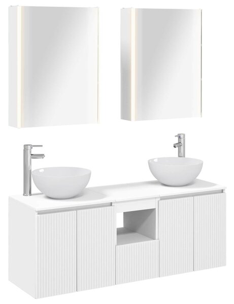 Fürdőszobai Szekrény Szett 5 pcs Fehér 53 x 15,5 x 70 cm