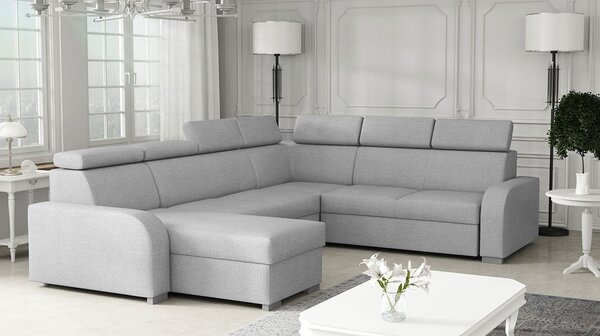 Sarokkanapé U Lyseri 2rR2pLC (szürke) (tárolóhellyel)