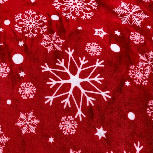 Mikroplüss lepedő SNOWFALL 90x200 cm piros