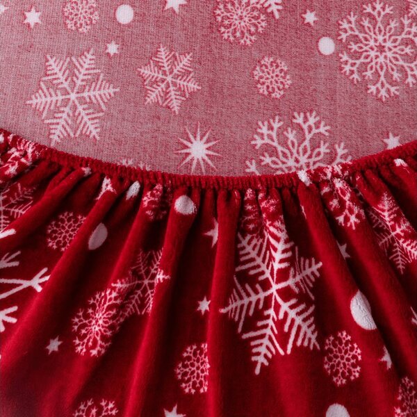 Mikroplüss lepedő SNOWFALL 90x200 cm piros