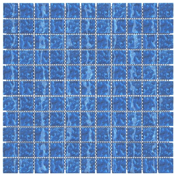 Mozaik csempe 11 pcs Kék 50 x 50 cm Üveg