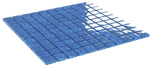 Mozaik csempe 11 pcs Kék 50 x 50 cm Üveg