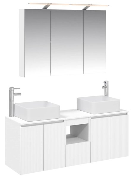 Fürdőszobai Szekrény Szett 4 pcs Fehér 100 x 14,5 x 70 cm