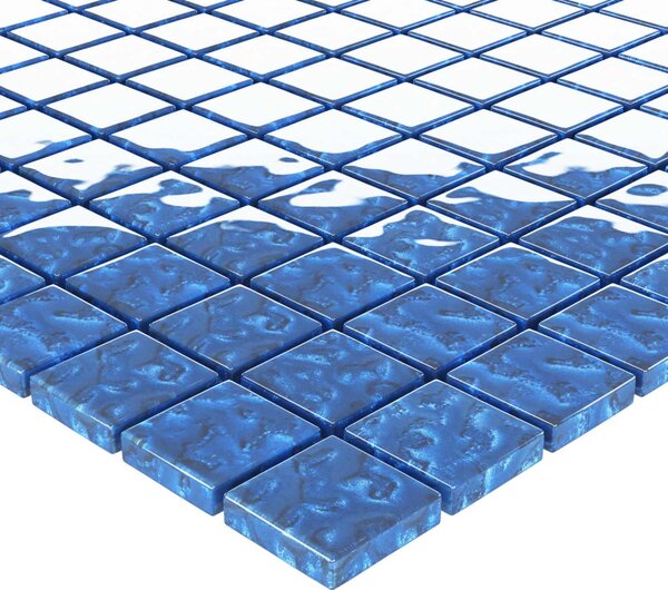 Mozaik csempe 11 pcs Kék 50 x 50 cm Üveg