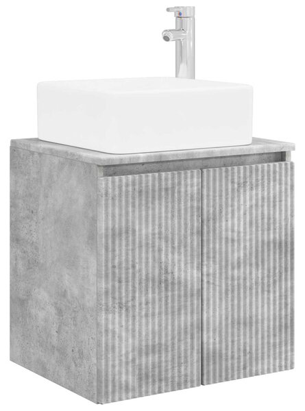 Fürdőszobai Szekrény Szett 4 pcs Betonszürke 100 x 14,5 x 70 cm