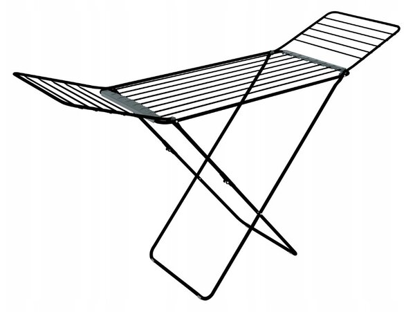 Erga Model 200 Fekete, összecsukható ruhaszárító 178x55x106 cm, fekete, ERG-SEP-10SUSSTO20BLA
